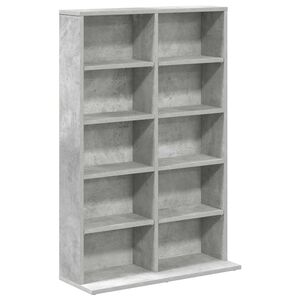 vidaXL CD skap Betonggr&aring; 65 x 23,5 x 97,5 cm Konstruert tre