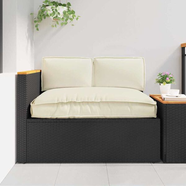 vidaXL Pallet Pute Sett 3 pcs Krem 120 x 80 x 12 cm Oxford-stoff