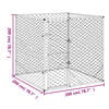 vidaXL Utend&oslash;rs hundekennel s&oslash;lv 2x2x2 m galvanisert st&aring;l