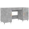 vidaXL Skrivebord betonggr&aring; 140x50x75 cm konstruert tre