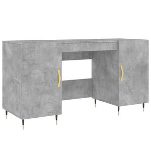 vidaXL Skrivebord betonggr&aring; 140x50x75 cm konstruert tre