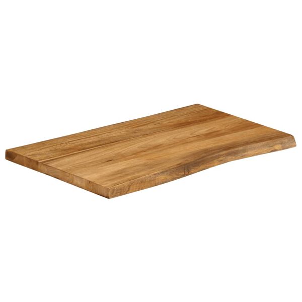 vidaXL Bordplate 90x60x2,5 cm naturlig kant heltre mango