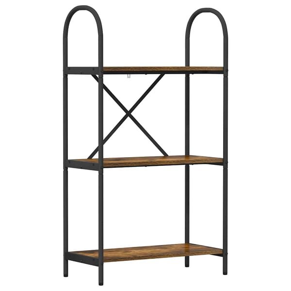 vidaXL Bokhylle R&oslash;kt eik 60 x 30 x 109 cm Konstruert tre