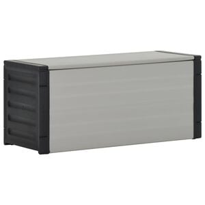 vidaXL Avfallskasse for hage gr&aring; 85x34x40 cm