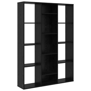vidaXL Romdeler Svart Eik 100 x 24 x 140 cm Konstruert tre