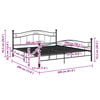 vidaXL Sengeramme svart metall 200x200 cm