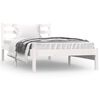 vidaXL Sengeramme heltre furu 90x190 cm hvit Single