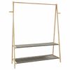 vidaXL Klesstativ med hyller 132x45,5x150,5 cm bambus