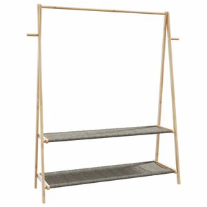 vidaXL Klesstativ med hyller 132x45,5x150,5 cm bambus