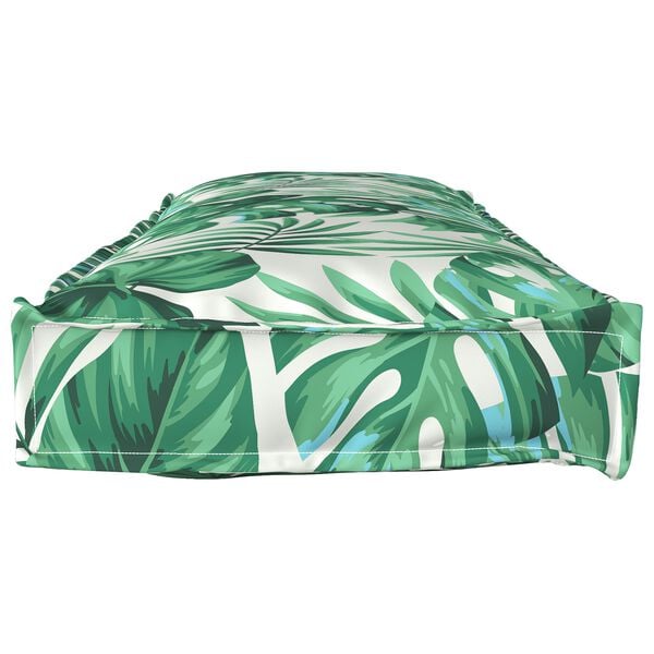 vidaXL Pallet Pute Sett Blomster 2 pcs Blad mønster 120 x 40 x 8 cm