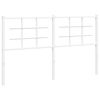 vidaXL Utskiftbar sengegavl i metall hvit 160 cm