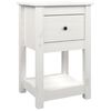 vidaXL Nattbord hvit 40x35x61,5 cm heltre furu