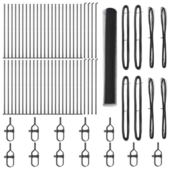 vidaXL Gjerdep&aring;le Gr&aring; 100 x 1,2 m (25 mm mesh) St&aring;l og PVC