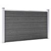vidaXL Gjerdepanelsett WPC 353x105 cm svart
