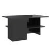 vidaXL Salongbord h&oslash;yglans svart 90x60x46,5 cm konstruert tre
