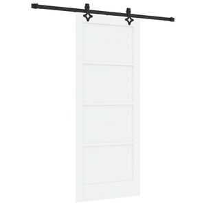 vidaXL Skyved&oslash;r Hvit og svart 83 x 202 cm Heltre furu
