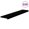 vidaXL Trappetrinn 20 stk brunsvart 120x25x2 cm heltre eik