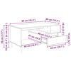 vidaXL Kaffebord med skuff Gammelt tre 90 x 49 x 45 cm Konstruert tre