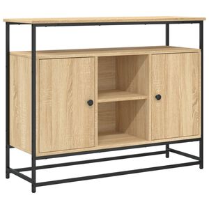 vidaXL Skjenk sonoma eik 100x35x80 cm konstruert tre