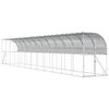 vidaXL H&oslash;nsehus Mot Vegg S&oslash;lv 600 x 150 x 215 cm Galvanisert st&aring;l