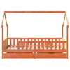 vidaXL Barnesengeramme med skuffer 90x190 cm heltre furu