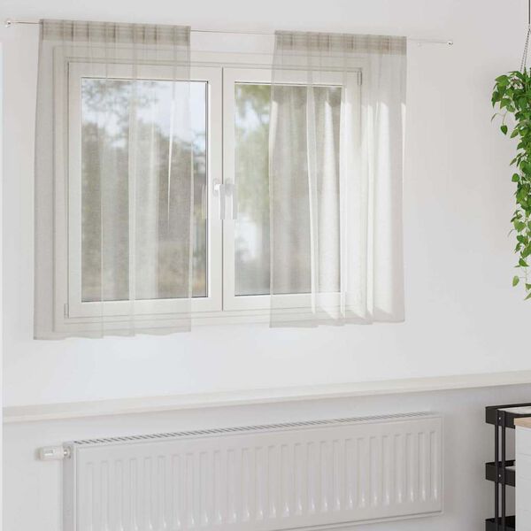 vidaXL Voile Gardin med gardiner 2 pcs Krem 140 x 140 cm Polyester