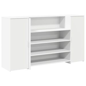 vidaXL Resepsjonsdisk hvit 180x50x103,5 cm konstruert tre