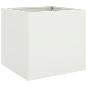 vidaXL Plantekasse hvit 49x47x46 cm st&aring;l