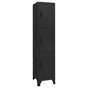 vidaXL Oppbevaringsskap svart 38x45x180 cm st&aring;l