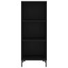 vidaXL Highboard svart 34,5x34x180 cm konstruert tre