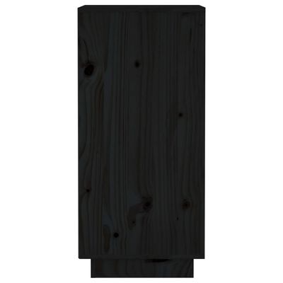 vidaXL Skjenker svart 2 stk 31,5x34x75 cm heltre furu