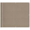 vidaXL Balkongskjerm gr&aring;brun 90x800 cm 100% polyester oxford