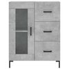 vidaXL Highboard betonggr&aring; 69,5x34x180 cm konstruert tre