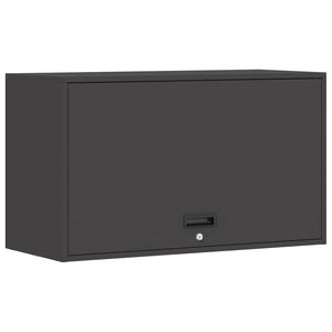 vidaXL Veggskap for garasje Svart 90 x 40 x 53 cm Pulverlakkert st&aring;l