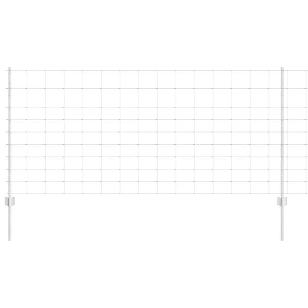 vidaXL Gjerde med stolpe s&oslash;lv 1 x 50 m St&aring;l