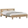 vidaXL Sengestamme Artisan Eik 120 x 200 cm Konstruert tre