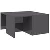 vidaXL Salongbord 4 stk h&oslash;yglans gr&aring; 33x33x33 cm konstruert tre
