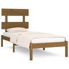 vidaXL Sengeramme honningbrun heltre 75x190 cm Small Single