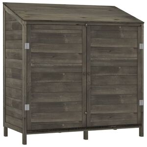 vidaXL Hageskur antrasitt 102x52x112 cm heltre gran