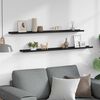 vidaXL Vegghyller 2 stk svart 115x9x3 cm