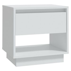 vidaXL Nattbord hvit 45x34x44 cm konstruert tre