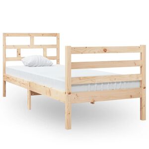 vidaXL Sengeramme 75x190 cm Small Single heltre