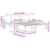vidaXL Sengestamme med hodegjerde Hvit 150 x 200 cm Massiv furu