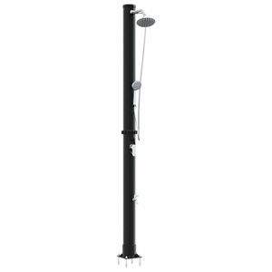 vidaXL Utendørs Soldusj Svart 217 cm PVC og Aluminium