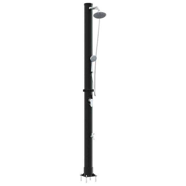 vidaXL Utendørs Soldusj Svart 217 cm PVC og Aluminium