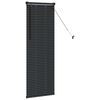vidaXL Vindu Persienne med gardiner Svart Aluminium
