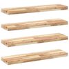 vidaXL Flytende hyller 4 stk 100x20x4 cm ubehandlet heltre akasie
