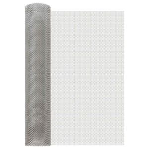 vidaXL Maskeskjerm 60 x 200 cm 6 Mesh Rustfritt st&aring;l 201 S&oslash;lv