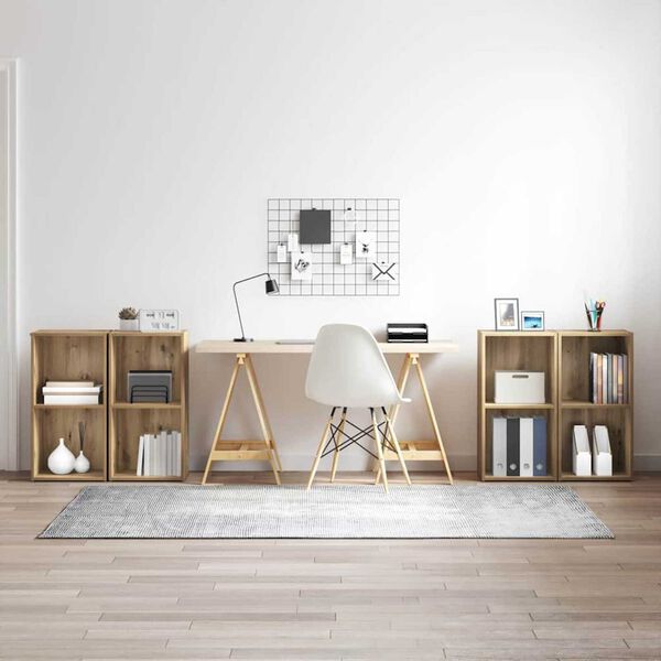 vidaXL TV-benksett 4 pcs Artisan Eik 37 x 37 x 72 cm Konstruert tre