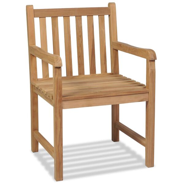 vidaXL Utestoler 2 stk heltre teak